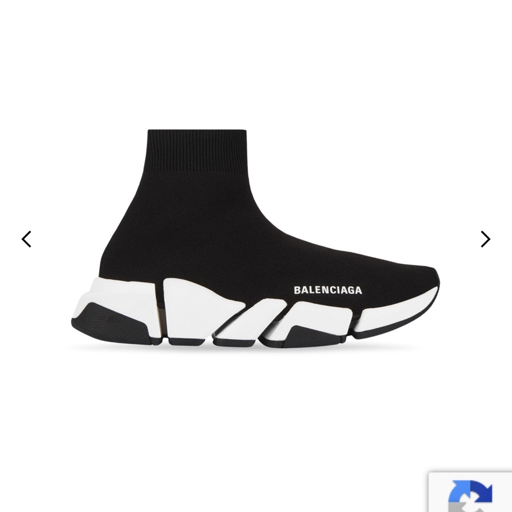 Balenciaga Black and White Sock Sneakers